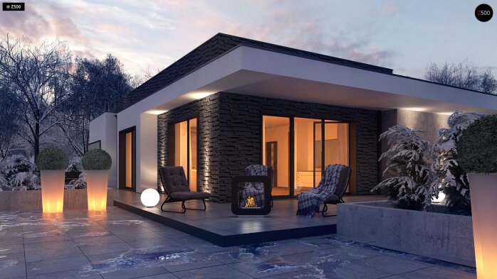 Проєкт будинку Ux96 - Одноповерхові дома в Україні