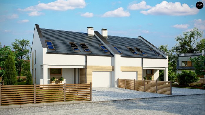 Проєкт будинку Ub13 - З мансардним поверхом дома в Україні