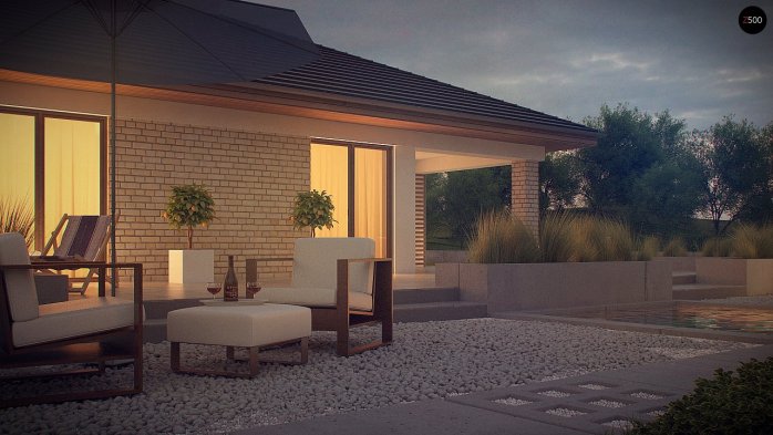 Проєкт будинку U301 - Одноповерхові дома в Україні