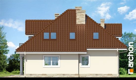 Проєкт будинку Будинок в тим'яні 6 - З мансардним поверхом дома в Україні