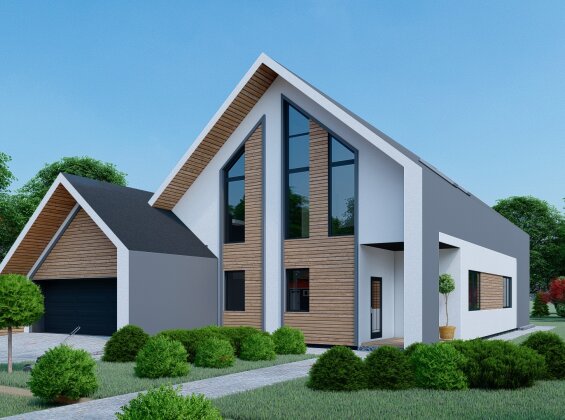 Проект будинку з мансардою DBT 335