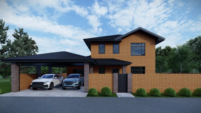 Проект дома DBT 613 - 4 Двухэтажные дома в Украине