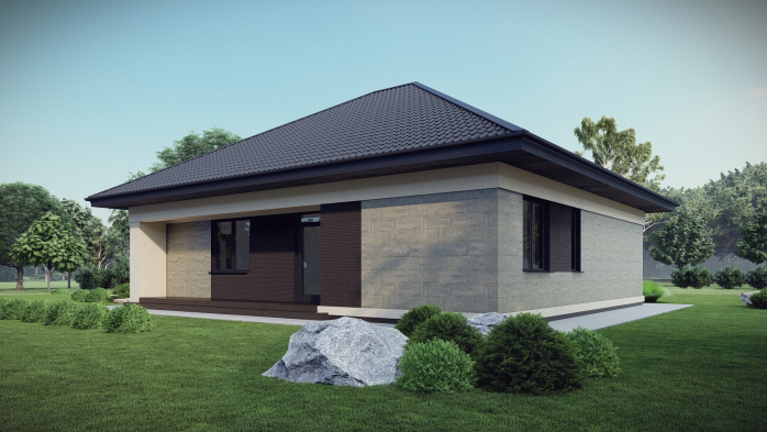 Проект дома DBT 668 - 1 Одноэтажные дома в Украине