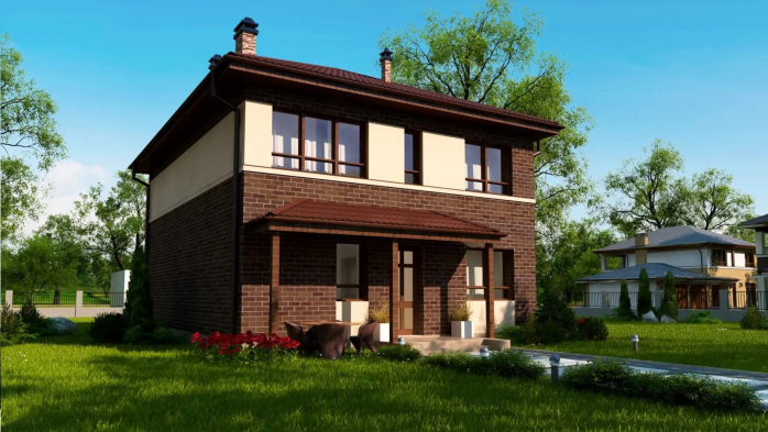 Проект дома Ux24 a v2 - 2 Двухэтажные дома в Украине