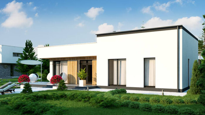 Проект дома Ux35 GL2 - 4 Одноэтажные дома в Украине