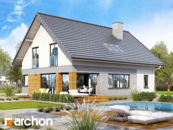 Проект дома Дом в аурорах 6 - 2 С мансардным этажом дома в Украине