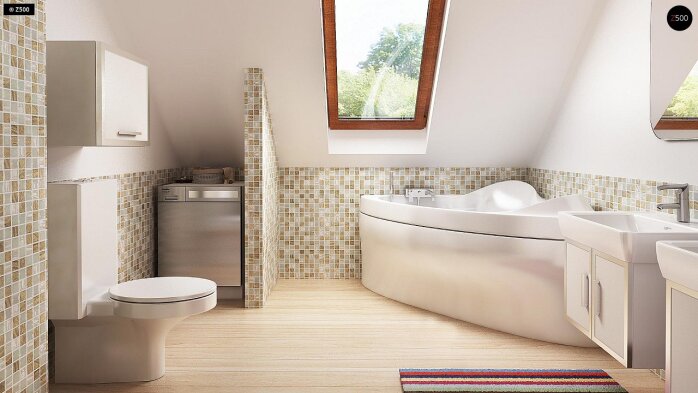 Проект дома U183 - 10 С мансардным этажом дома в Украине