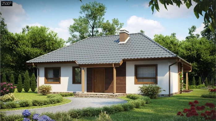 Проект дома U69 dk - 1 Одноэтажные дома в Украине