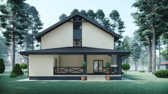 Проект дома DBT 242 - 6 Двухэтажные дома в Украине