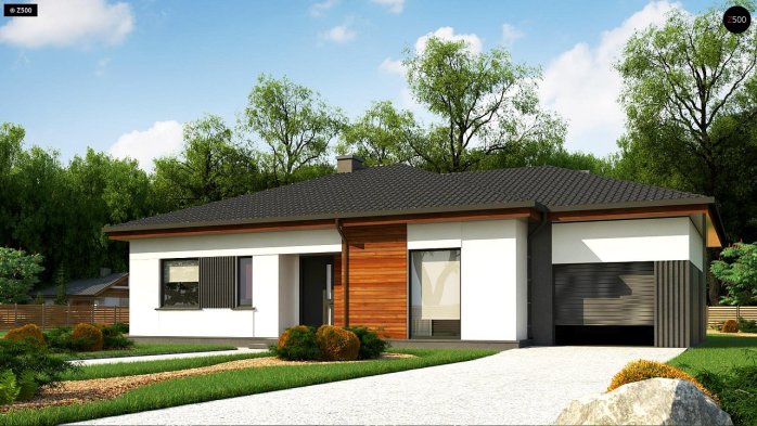 Проект дома U375 - 3 Одноэтажные дома в Украине