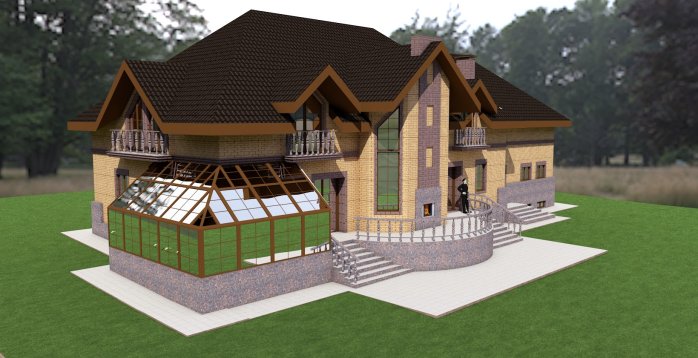 Проект дома Db 2 - 1 С мансардным этажом дома в Украине