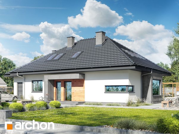 Проєкт будинку Будинок під червоною горобиною (ДМН) вер.2 - З мансардним поверхом дома в Україні