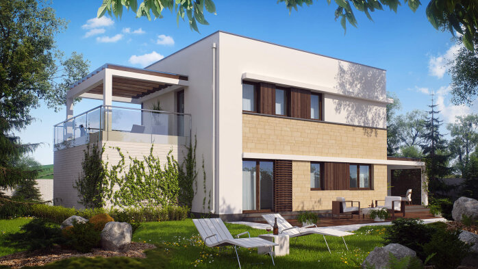 Проєкт будинку Ux63 PK - Двоповерхові дома в Україні