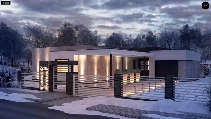 Проєкт будинку Ux96 - Одноповерхові дома в Україні