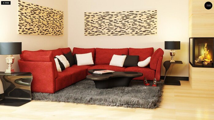 Проект дома Ux24 a k - 5 Двухэтажные дома в Украине