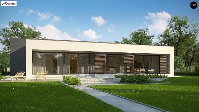 Проєкт будинку Ux72 - Одноповерхові дома в Україні