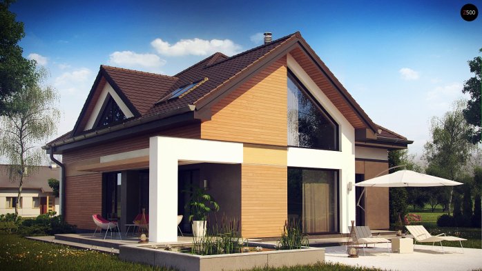 Проект дома U288 - 2 С мансардным этажом дома в Украине