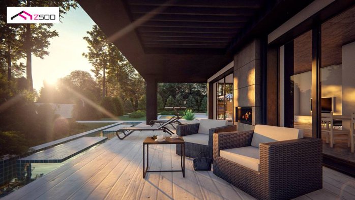 Проект дома Ux168 - 8 Одноэтажные дома в Украине