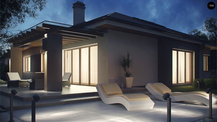 Проєкт будинку U158 - Одноповерхові дома в Україні