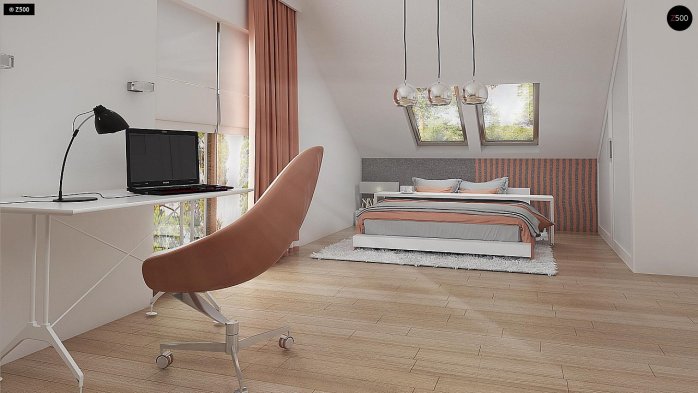 Проєкт будинку U263 - З мансардним поверхом дома в Україні