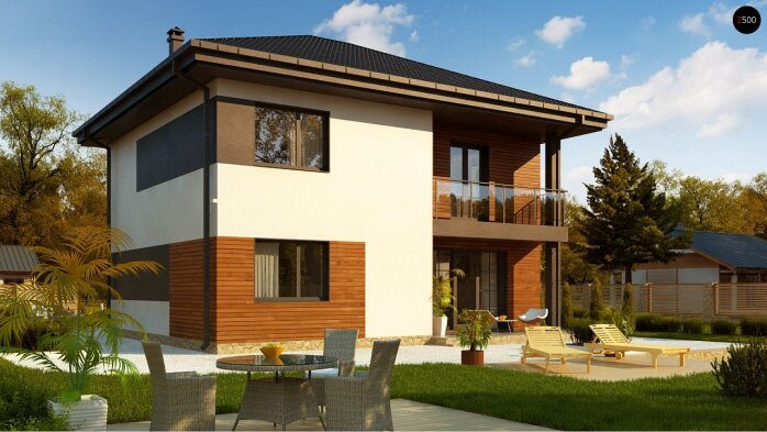 Проєкт будинку Uu1 - Двоповерхові дома в Україні