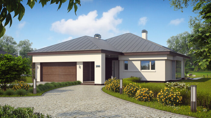 Проєкт будинку U200 v1 - Одноповерхові дома в Україні