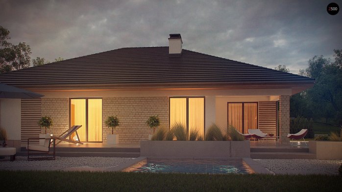 Проєкт будинку U301 - Одноповерхові дома в Україні