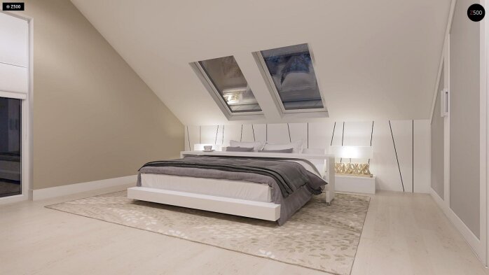 Проєкт будинку U102 - З мансардним поверхом дома в Україні