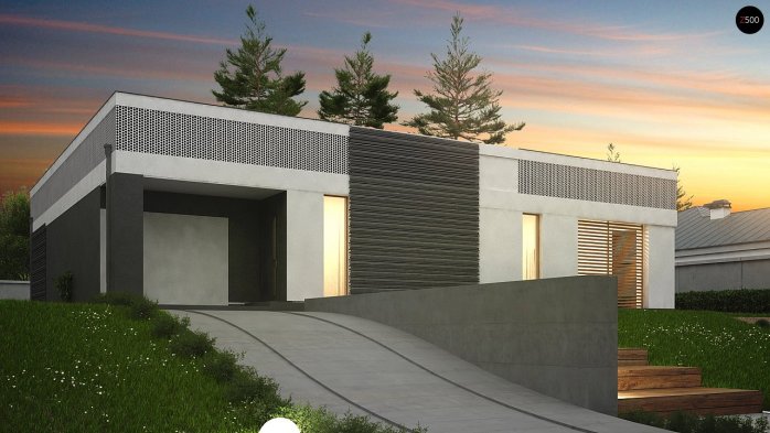 Проєкт будинку Ux119 - Одноповерхові дома в Україні