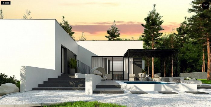 Проект дома Ux141 S - 2 Одноэтажные дома в Украине