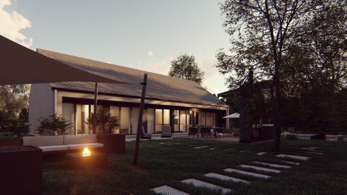 Проект дома U518 - 3 Одноэтажные дома в Украине