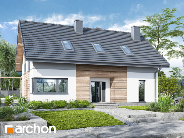 Проект дома Дом в силене - 2 С мансардным этажом дома в Украине