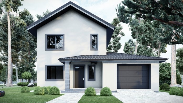 Проєкт будинку DBT 593 - Двоповерхові дома в Україні
