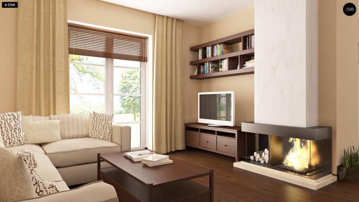 Проект дома U18 k - 5 С мансардным этажом дома в Украине