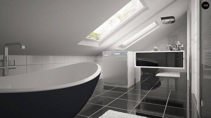 Проект дома U119 - 12 С мансардным этажом дома в Украине