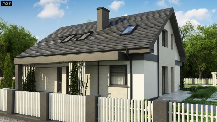 Проєкт будинку U316 P PK - З мансардним поверхом дома в Україні