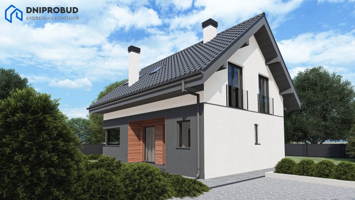 Проект дома Db 26 - 4 С мансардным этажом дома в Украине