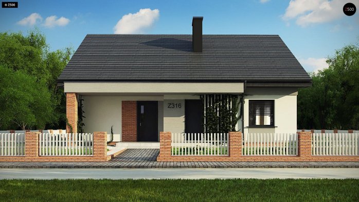Проєкт будинку U316 - Одноповерхові дома в Україні