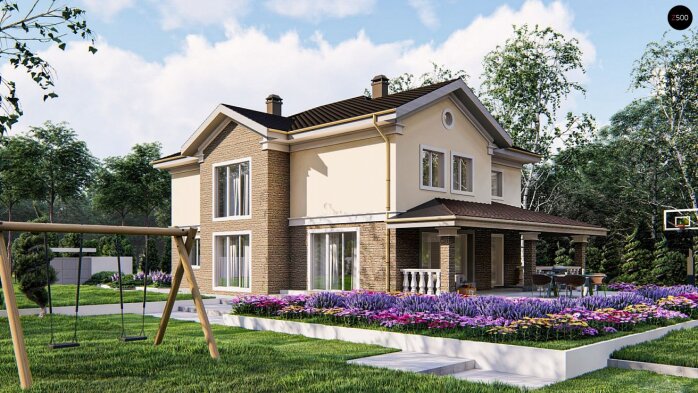 Проєкт будинку Uu12 - Двоповерхові дома в Україні