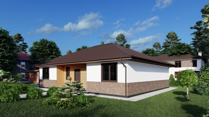 Проект дома DBT 408 - 1 Одноэтажные дома в Украине