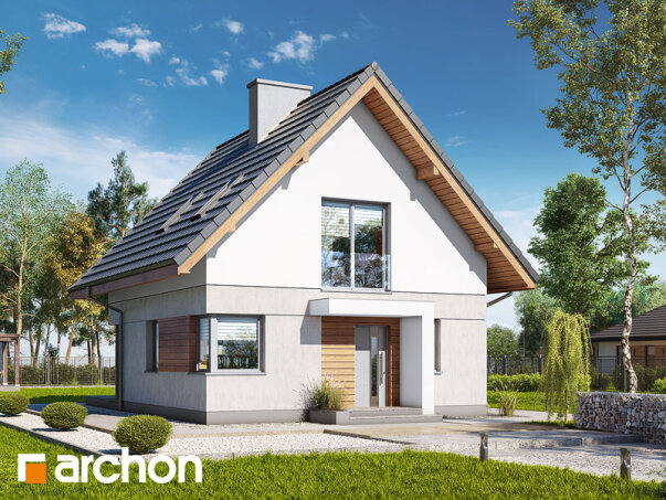 Проєкт будинку Будинок на пагорбі (Н) - З мансардним поверхом дома в Україні