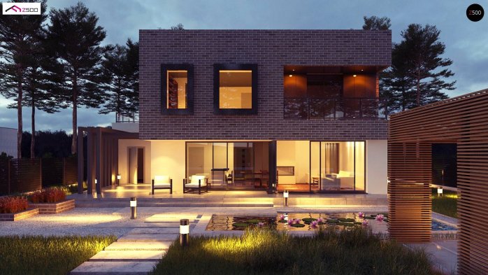 Проєкт будинку Ux255 - Двоповерхові дома в Україні