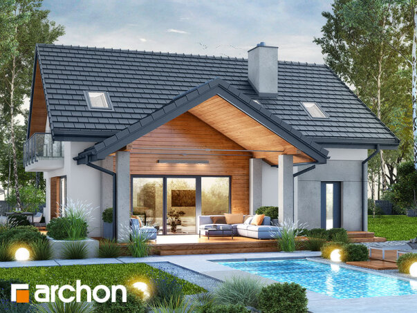 Проект дома Дом в аурорах 7 - 1 С мансардным этажом дома в Украине