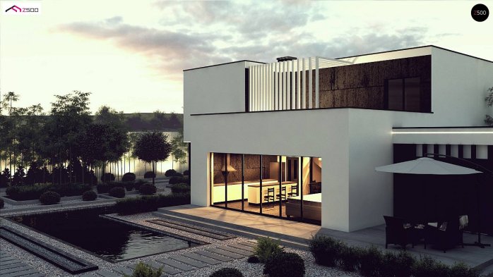 Проєкт будинку Ux204 - Двоповерхові дома в Україні