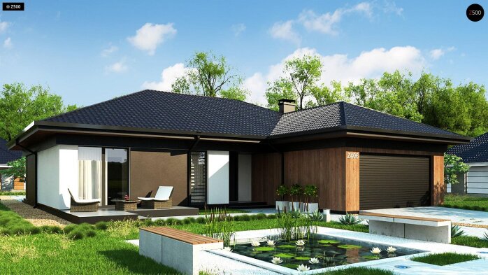 Проект дома U406 - 1 Одноэтажные дома в Украине