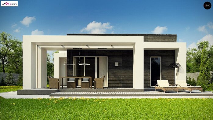 Проєкт будинку Ux69 - Одноповерхові дома в Україні