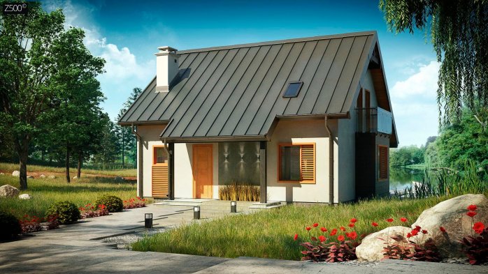 Проект дома U162 PK - 1 С мансардным этажом дома в Украине