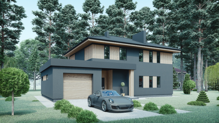 Проект будинку DBT 265 - Двоповерхові дома в Україні