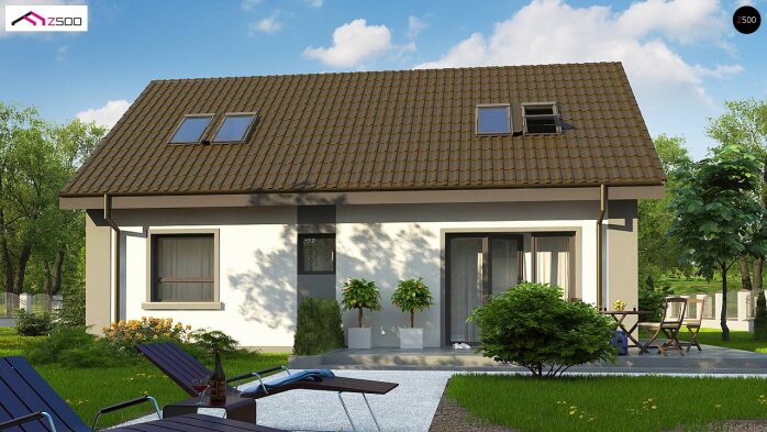 Проект дома U12 P - 4 С мансардным этажом дома в Украине