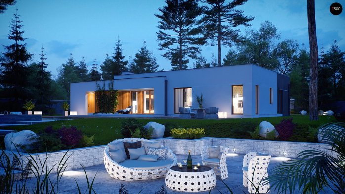 Проект дома Ux102 - 10 Одноэтажные дома в Украине